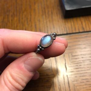 Silver Moonstone Ring